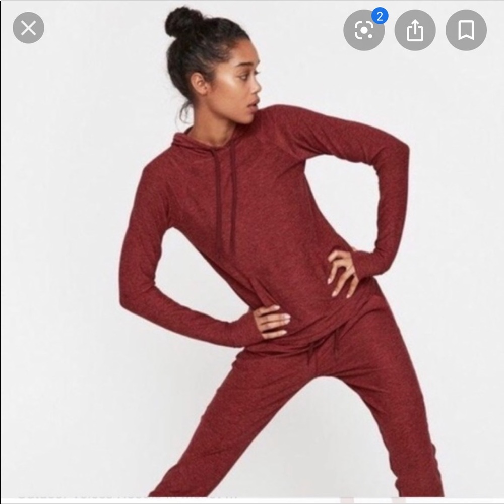 Outdoor Voices Cloudknit Burgundy Hoodie M